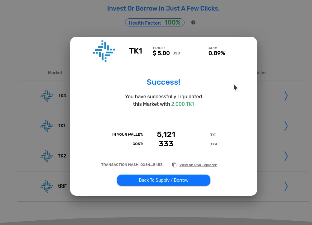 RBank - LiquidateSuccess