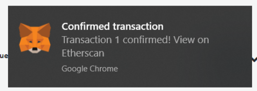 transaction confirmed