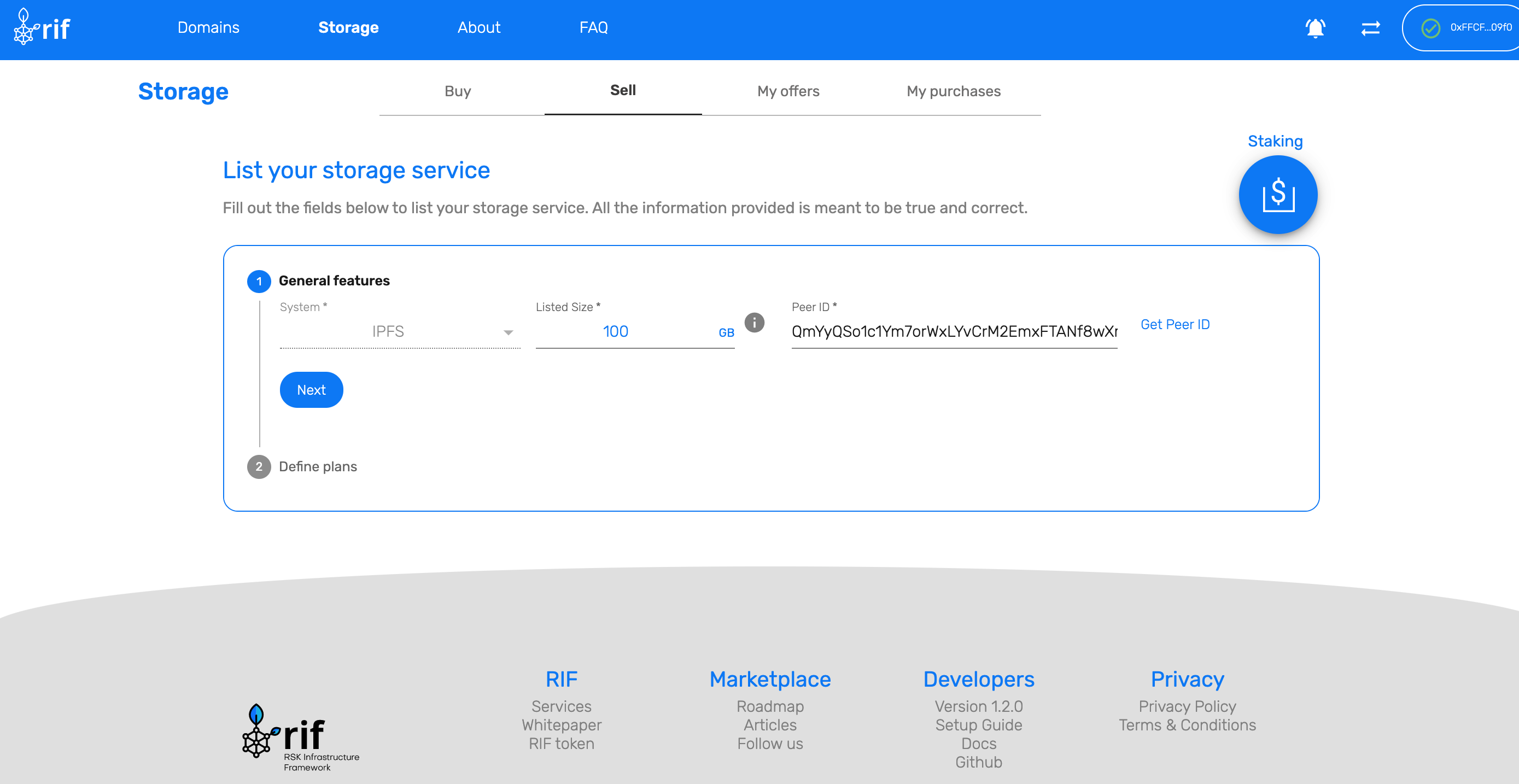 UserGuide - Marketplace Storage Sell Form