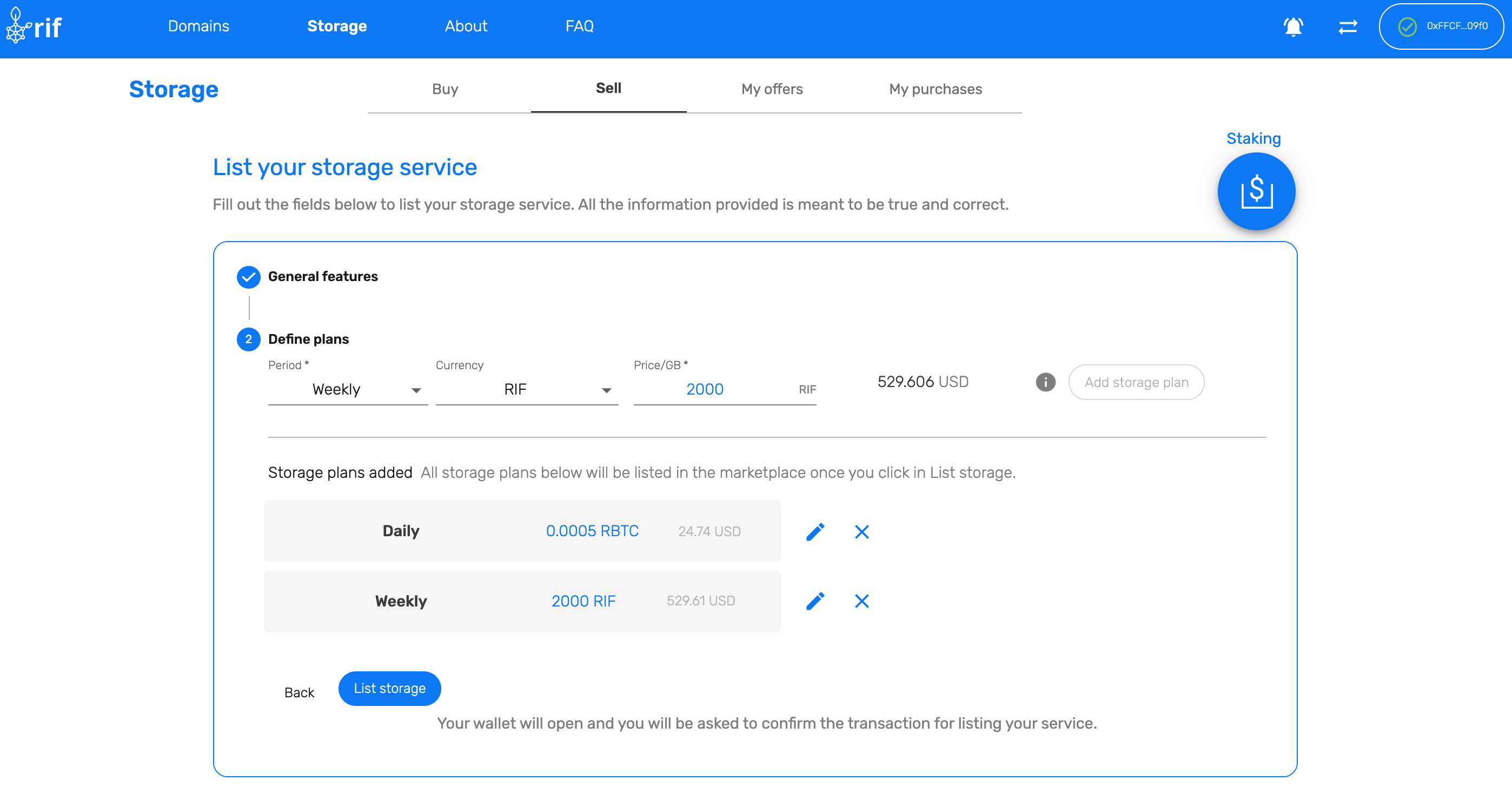 UserGuide - Marketplace Storage Sell Form 2